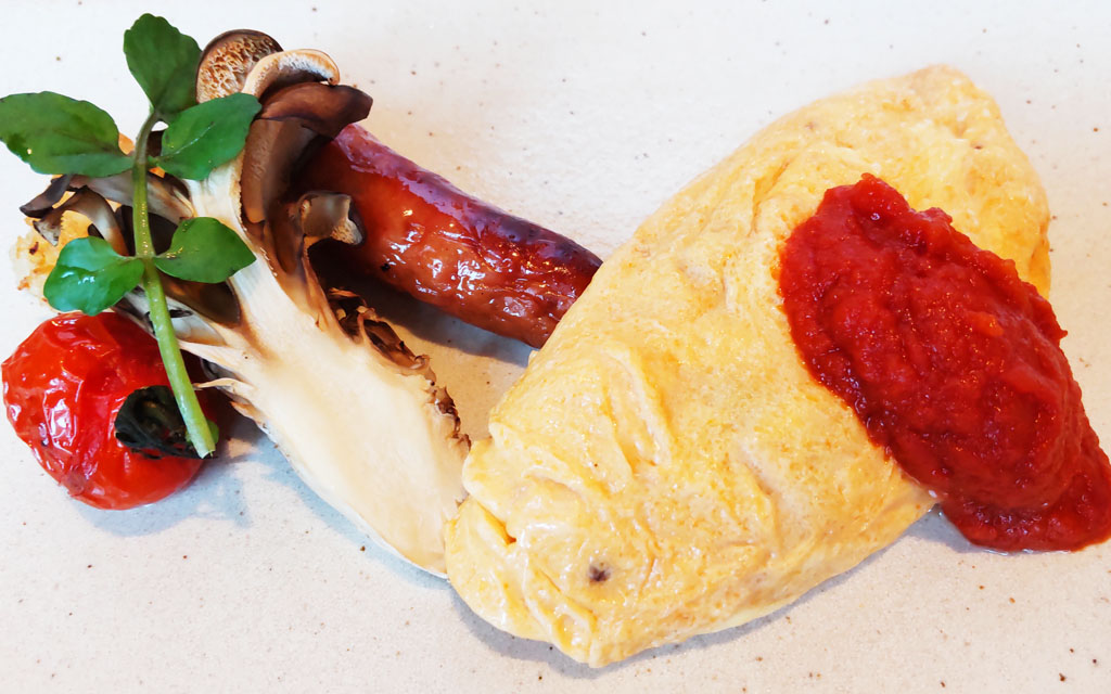 「ラ ベデュータ」での朝食：卵料理